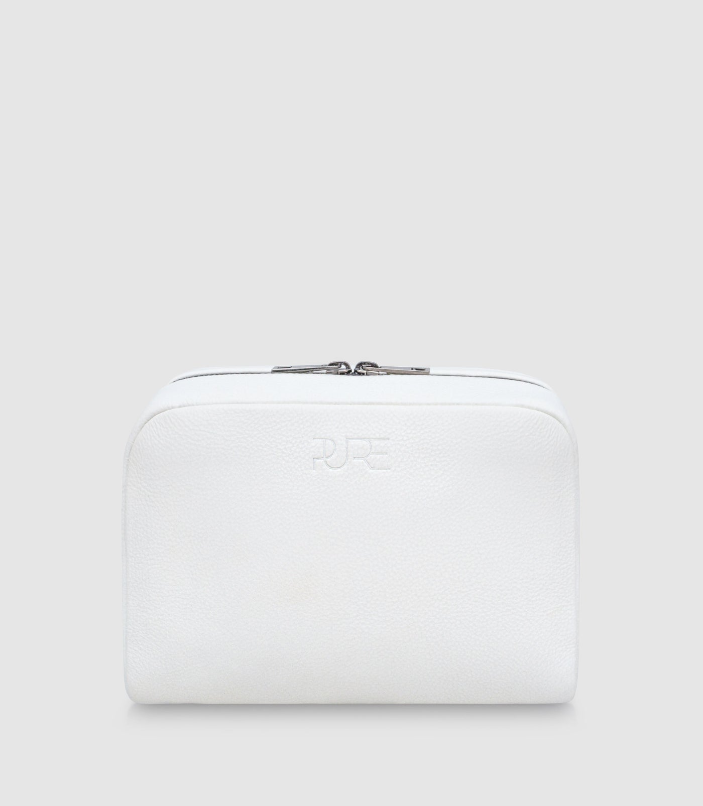 Kosmetiktasche Leder MIRA Ivory White