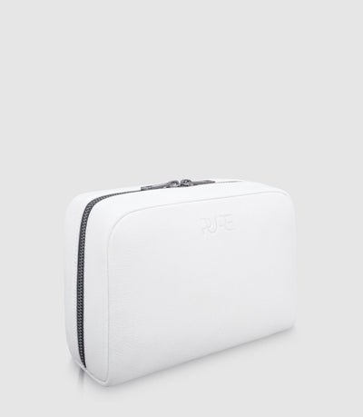 Kosmetiktasche Leder MIRA Ivory White