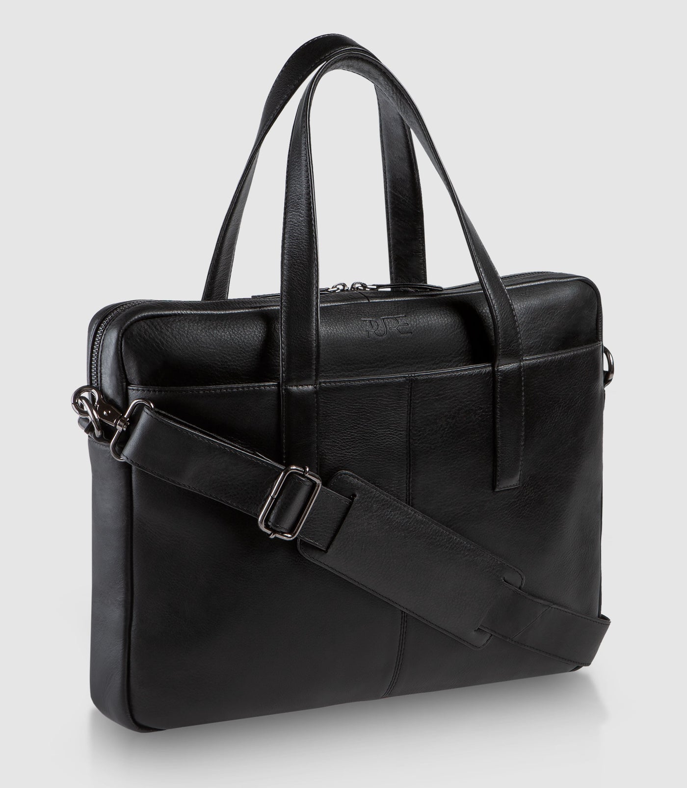 Laptoptasche Leder CAPELLA Midnight Black