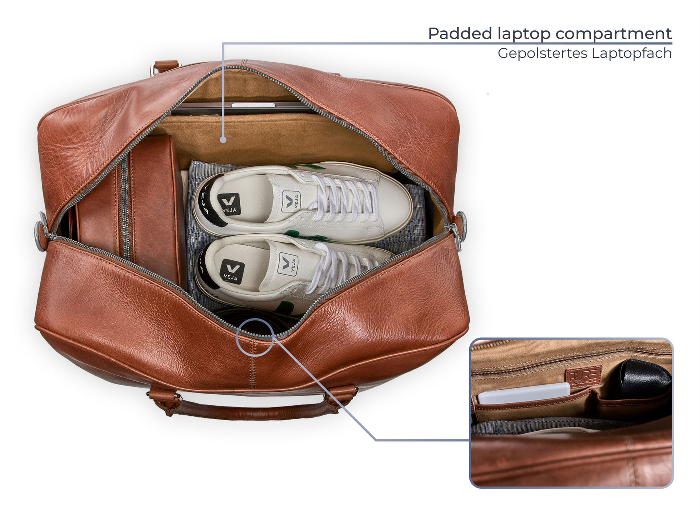 Reisetasche Leder CANOPUS Cognac