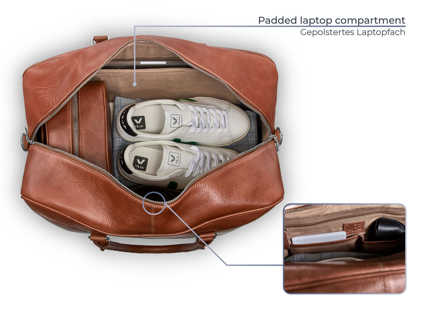 Reisetasche Leder CANOPUS Cognac