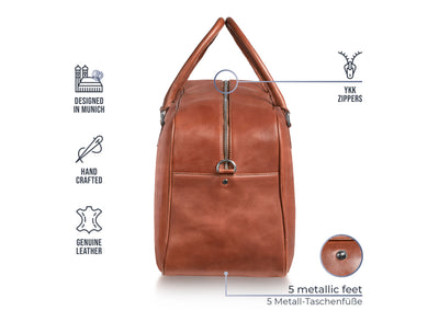 Reisetasche Leder CANOPUS Cognac