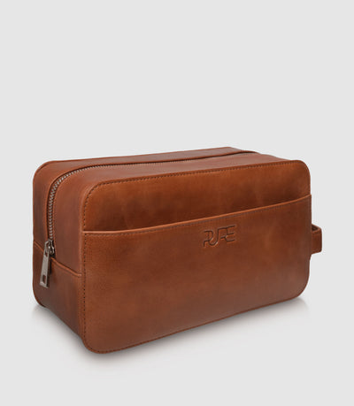 Kulturtasche Leder ATLAS Cognac