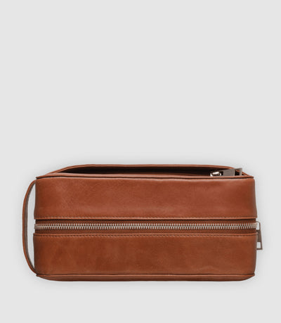 Kulturtasche Leder ATLAS Cognac