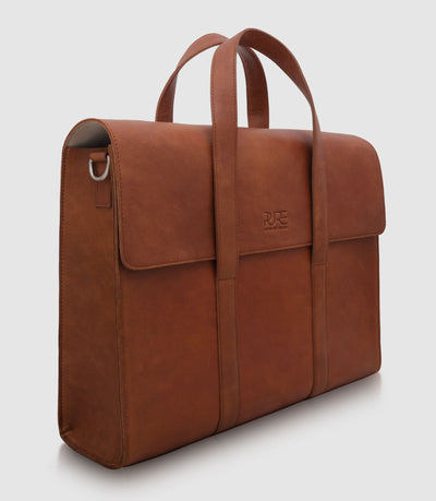 Aktentasche Leder LESATH Cognac