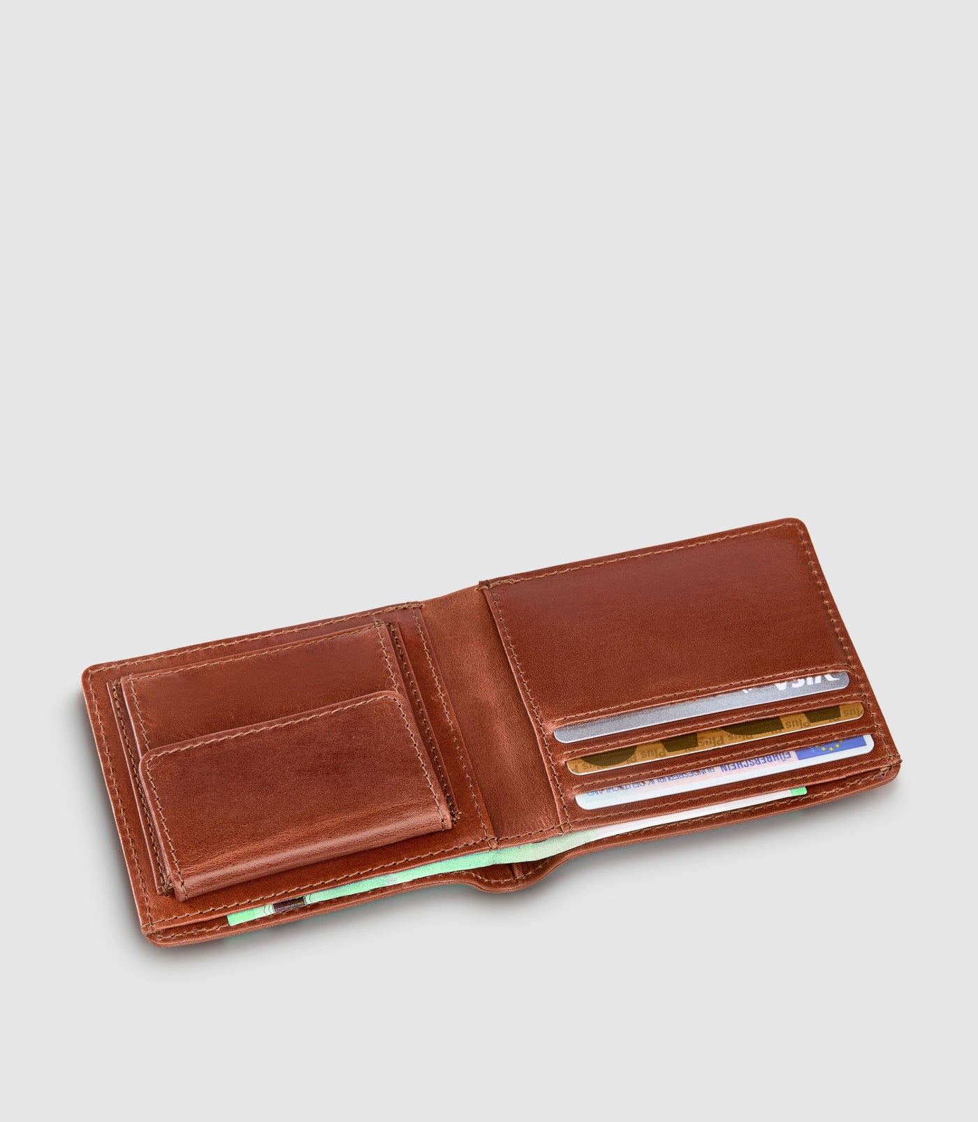 Geldbeutel Leder CASTOR Bifold Cognac