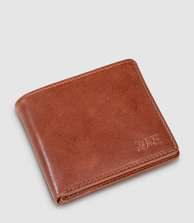 Geldbeutel Leder CASTOR Bifold Cognac