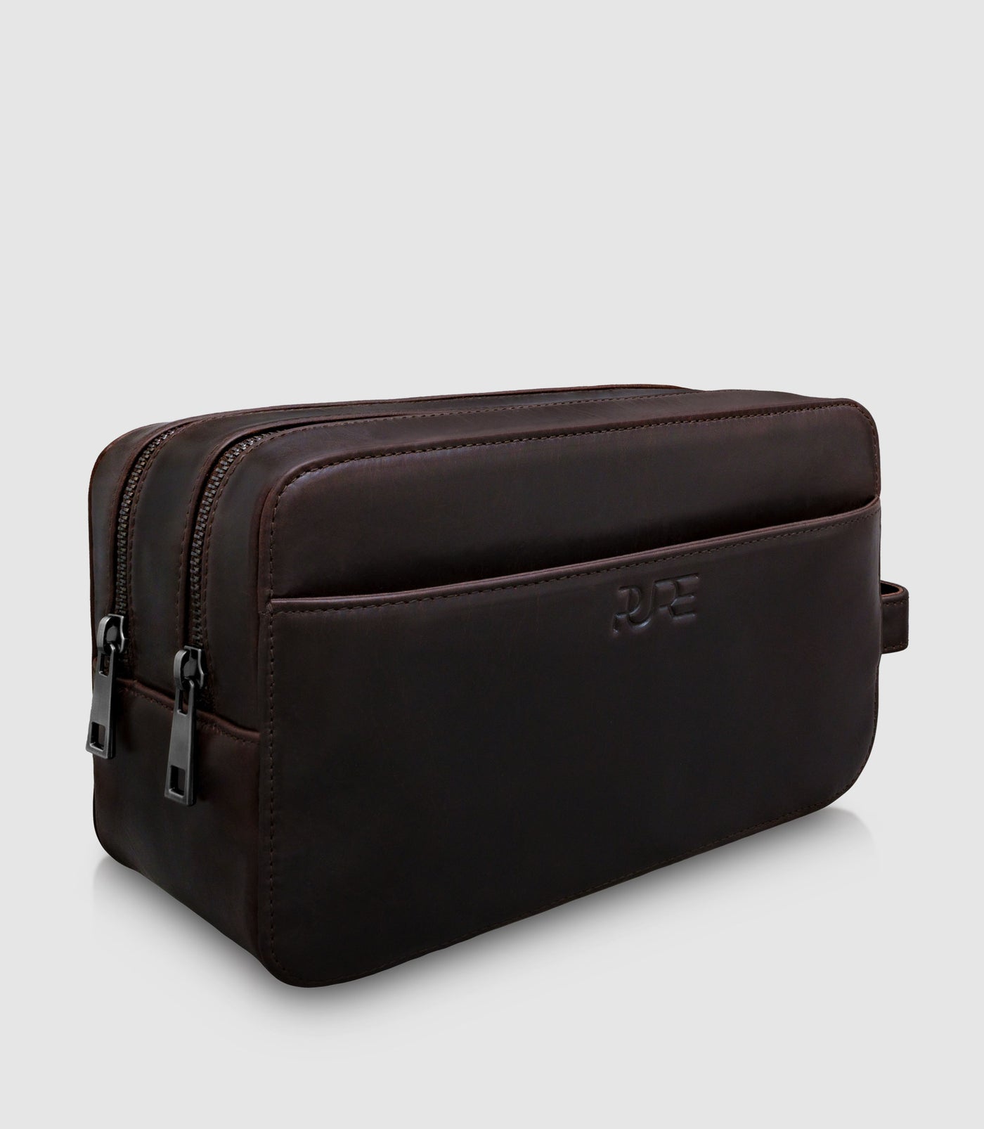 Kulturtasche Leder ATLAS XL Chocolate