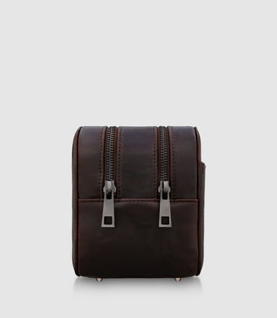 Kulturtasche Leder ATLAS XL Chocolate