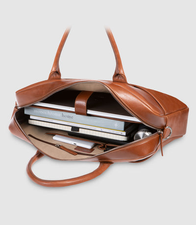 Laptoptasche Leder NAOS Cognac