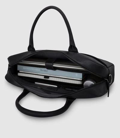 Laptoptasche Leder NAOS Midnight black