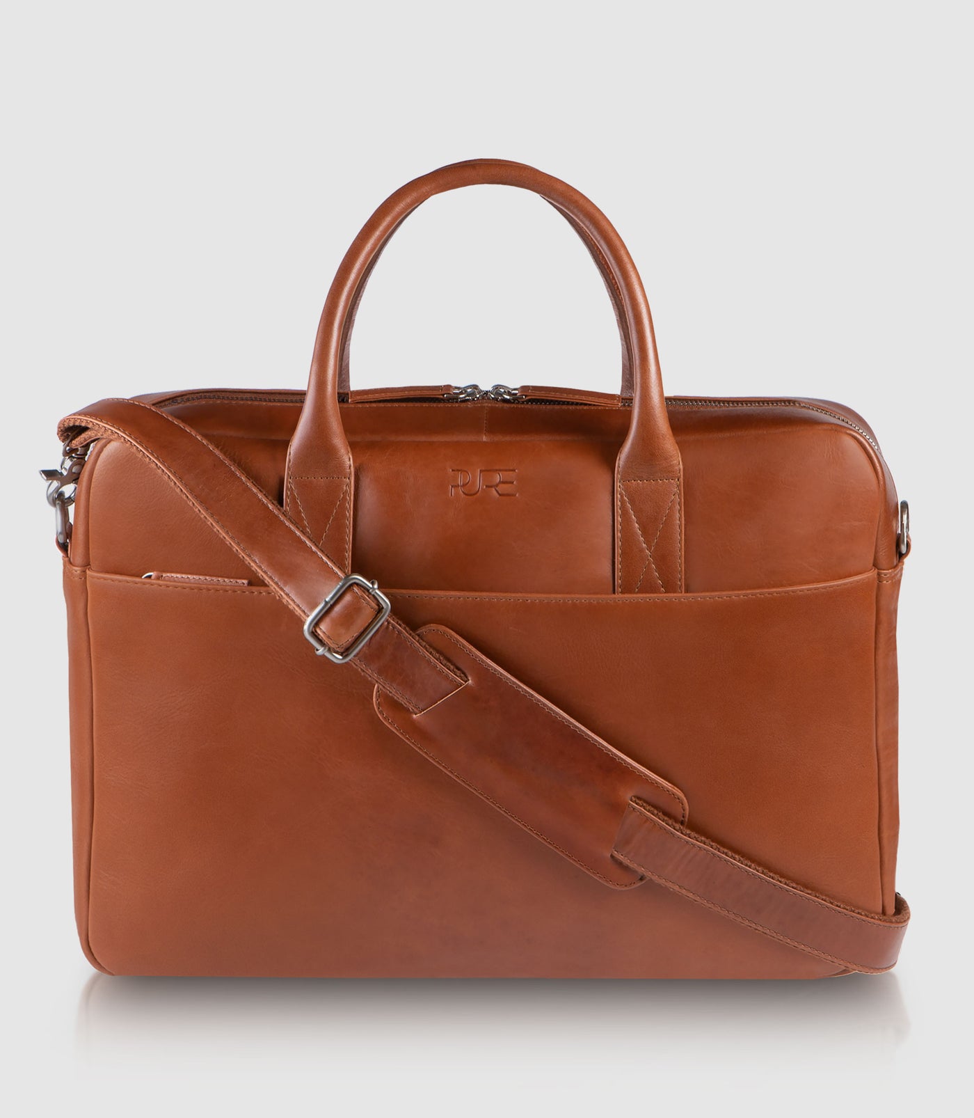 Laptoptasche Leder NAOS Cognac